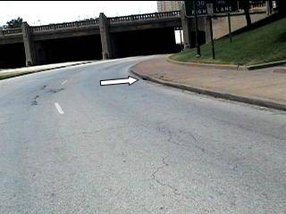 View of sewer on Elm Street from JFK limo